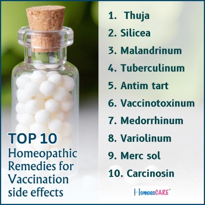 Top 10 homeopathic remedies for side effects of vaccination